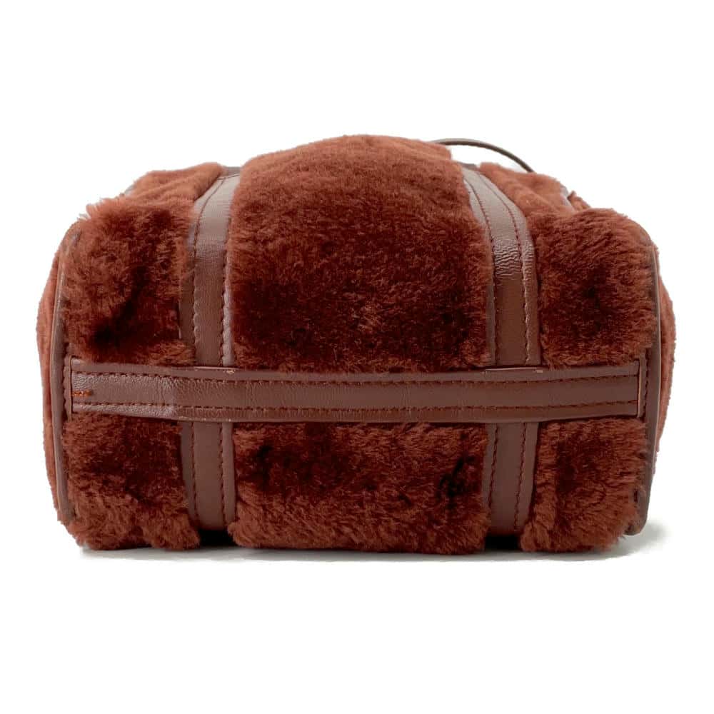 BALENCIAGA Bazar shopper Brown452458 Fur Leather