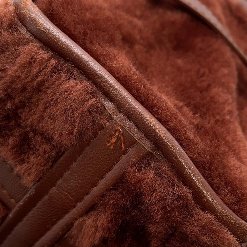 BALENCIAGA Bazar shopper Brown452458 Fur Leather