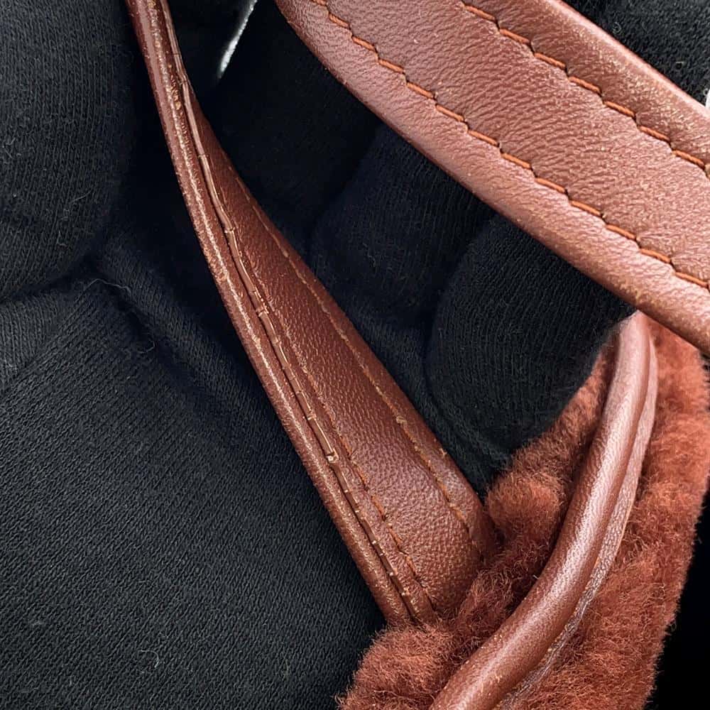 BALENCIAGA Bazar shopper Brown452458 Fur Leather