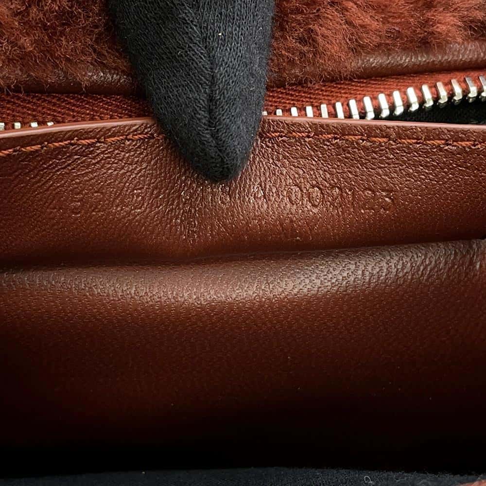 BALENCIAGA Bazar shopper Brown452458 Fur Leather