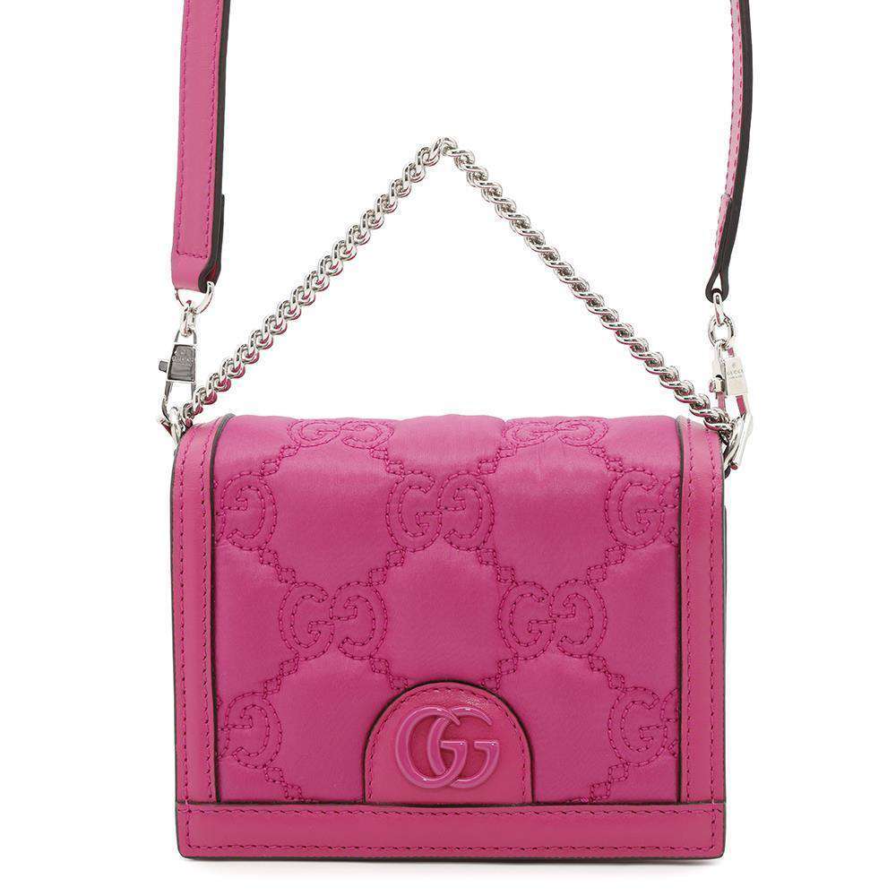 GUCCI GG Marmont Quilted 2wayShoulder Bag Pink723777 Nylon Leather