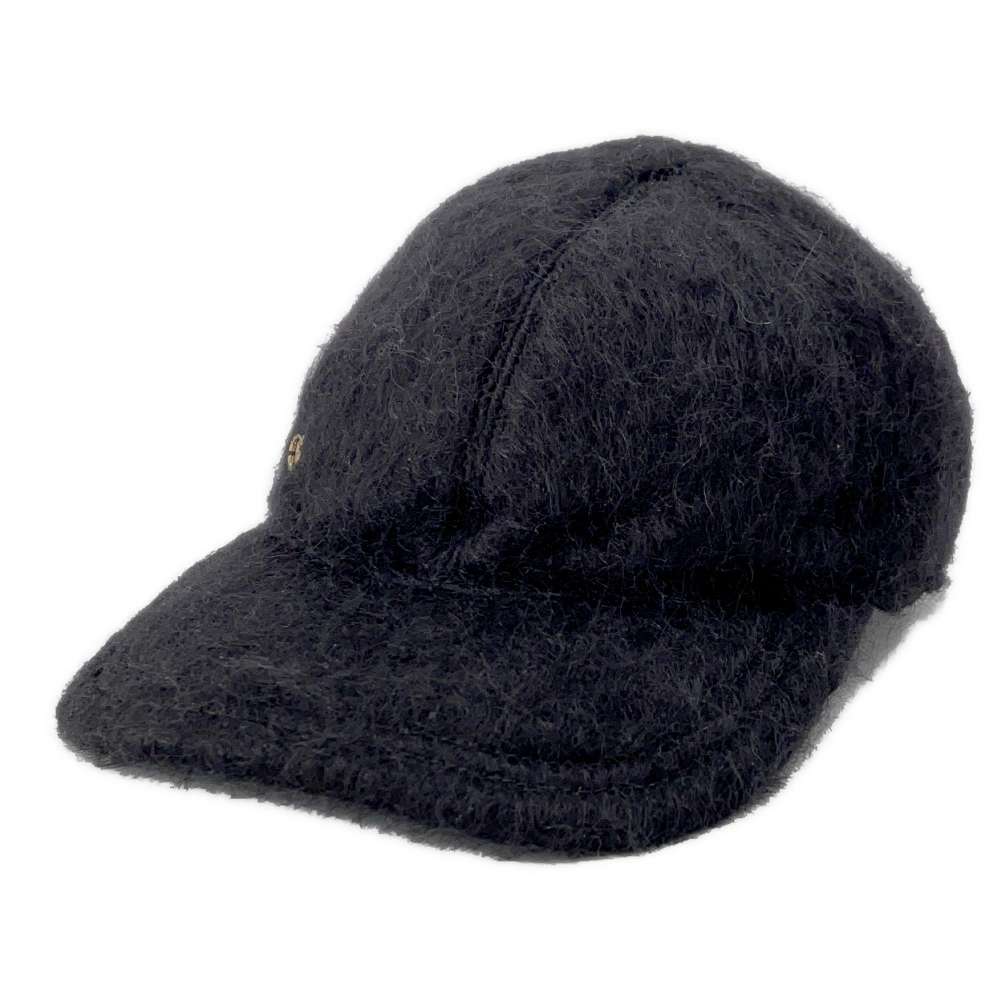 GUCCI Petite GG Marmont Baseball Cap Size M Black729349 Mohair