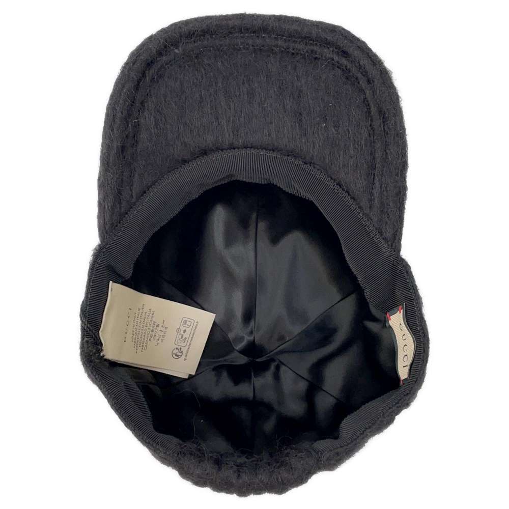 GUCCI Petite GG Marmont Baseball Cap Size M Black729349 Mohair