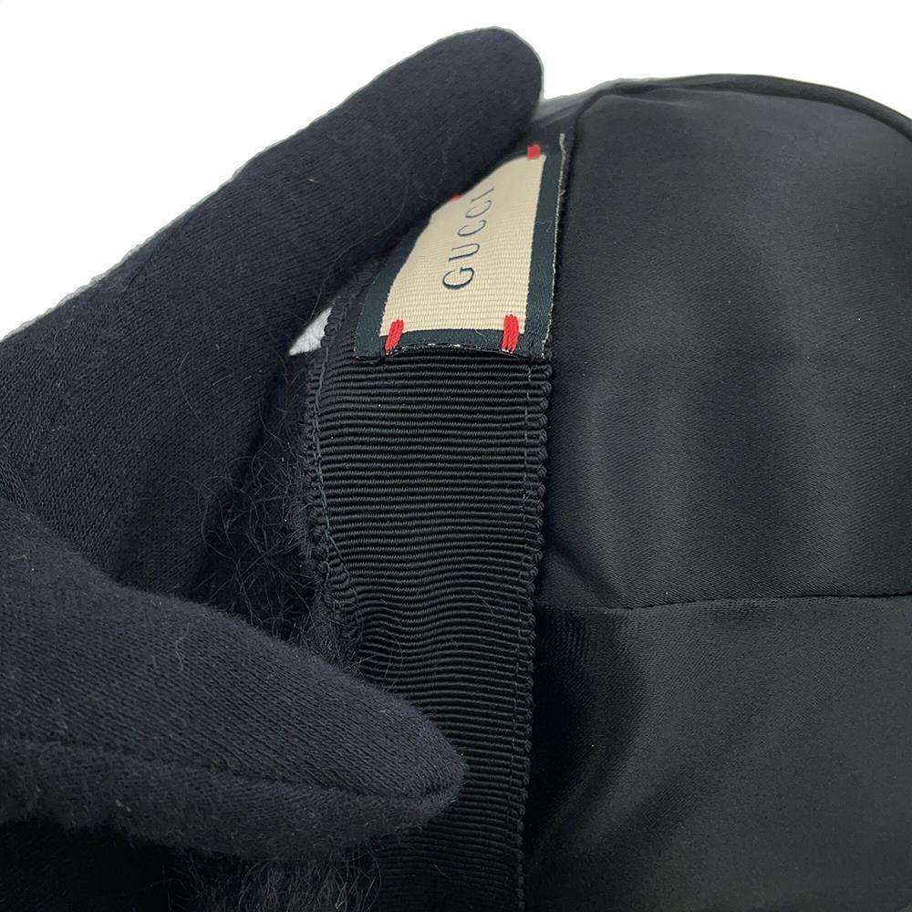 GUCCI Petite GG Marmont Baseball Cap Size M Black729349 Mohair