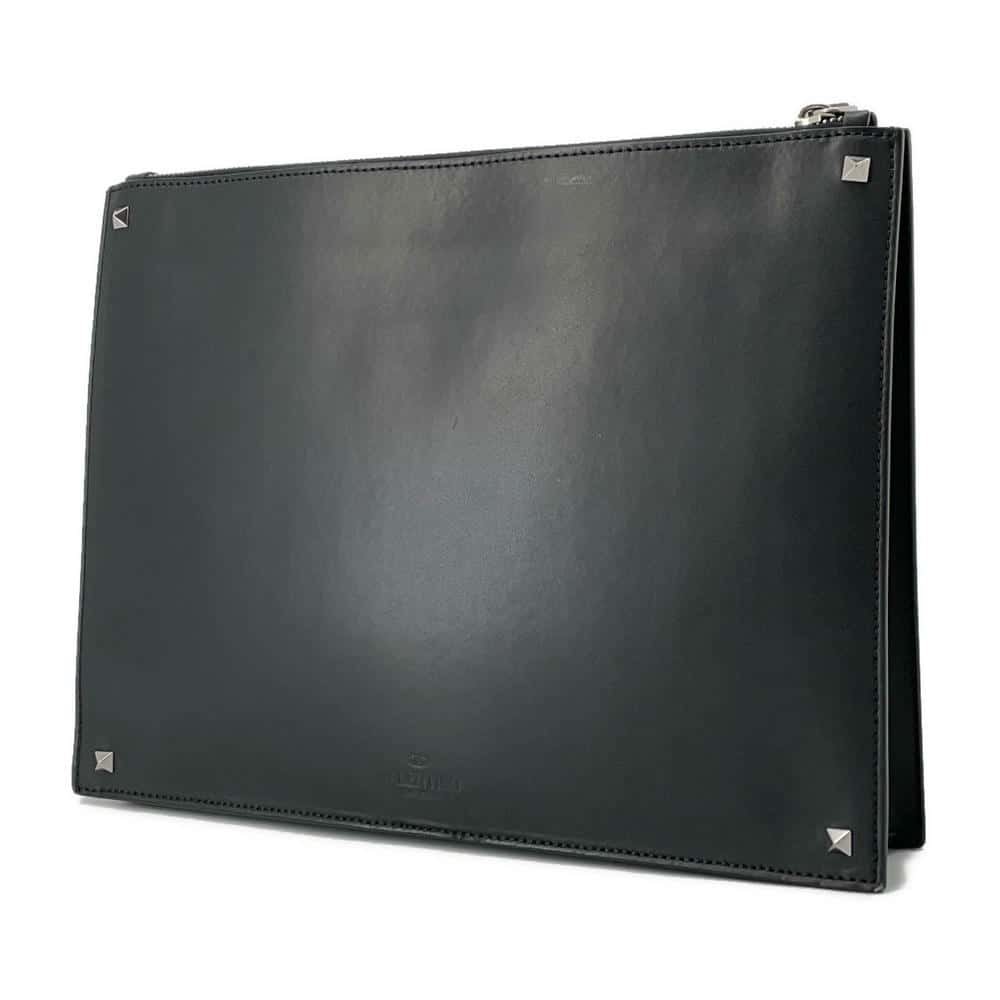 Valentino Garavani VLTN Clutch Bag BlackWY2B0692WJW0NI Leather
