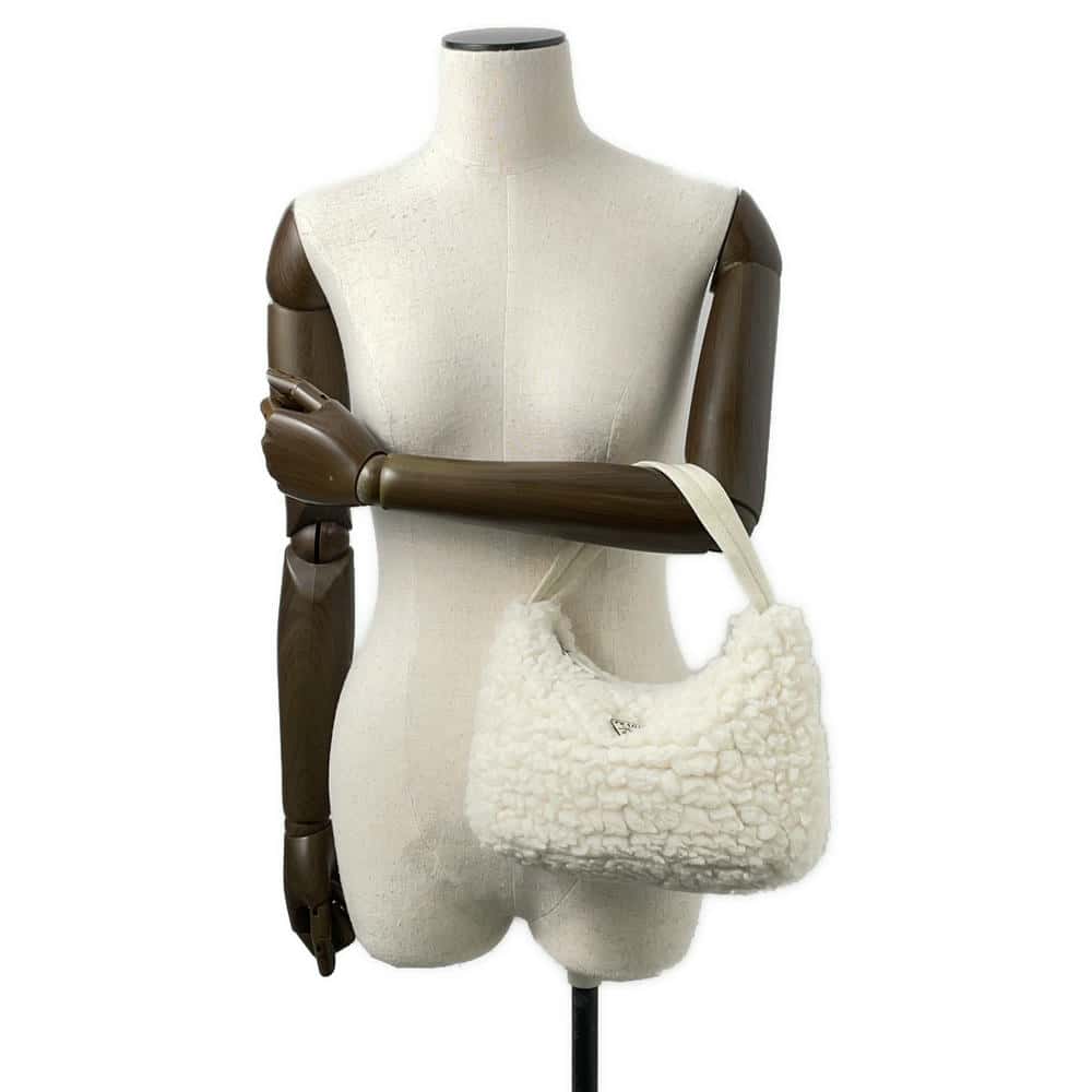 PRADA Shoulder Bag White1NE515 Wool