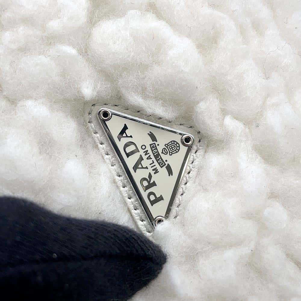 PRADA Shoulder Bag White1NE515 Wool