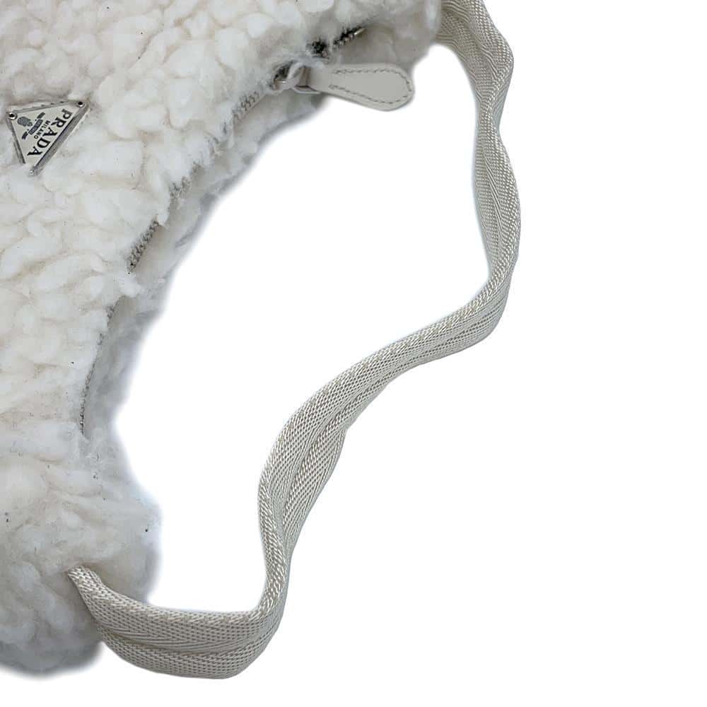 PRADA Shoulder Bag White1NE515 Wool