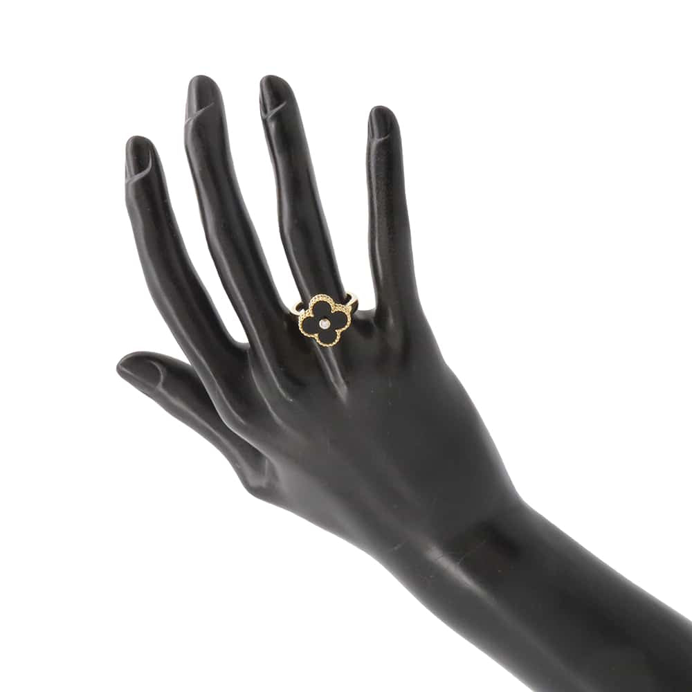 Van Cleef & Arpels Vintage Alhambra 1PD Ring Size 51/#11VCARA41051 18K Yellow Gold