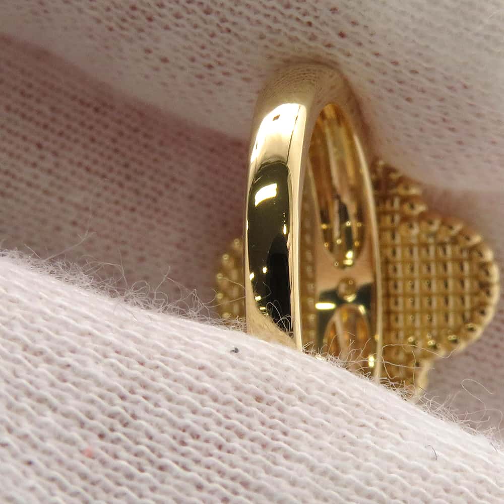 Van Cleef & Arpels Vintage Alhambra 1PD Ring Size 51/#11VCARA41051 18K Yellow Gold