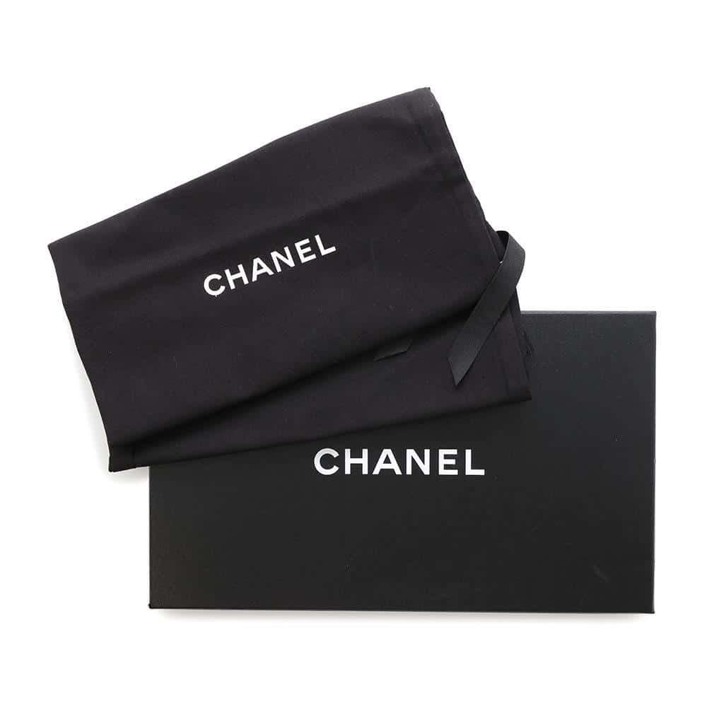 CHANEL CC Logo Pearl espadrilles BlackG38628 Jersey Patent Leather Size 36C