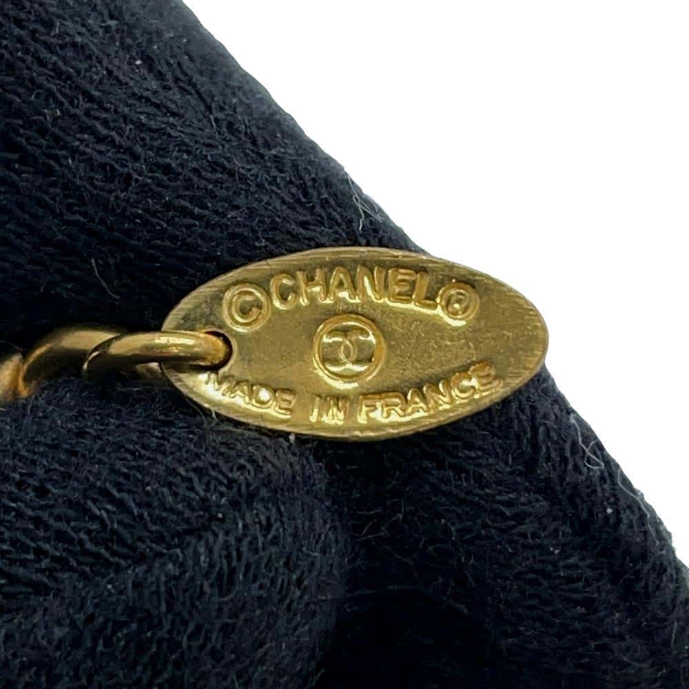 CHANEL Cambon Plate Chain Necklace Gold Metal