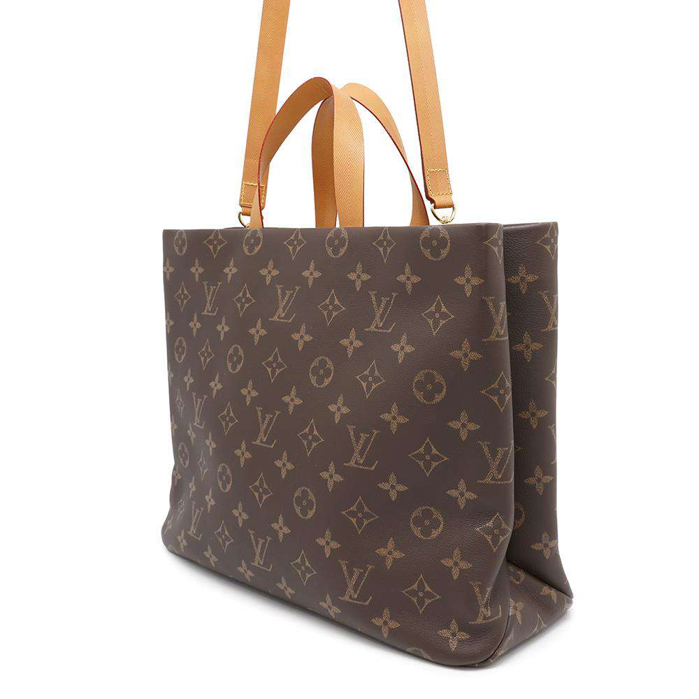 LOUIS VUITTON Shopper Tote BrownM13928 Monogram・Calf Leather Size MM