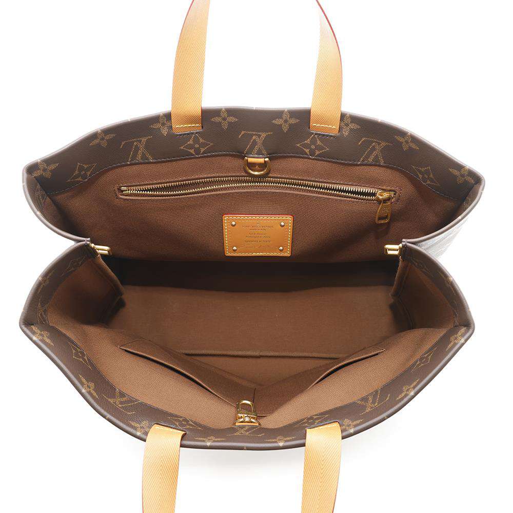 LOUIS VUITTON Shopper Tote BrownM13928 Monogram・Calf Leather Size MM