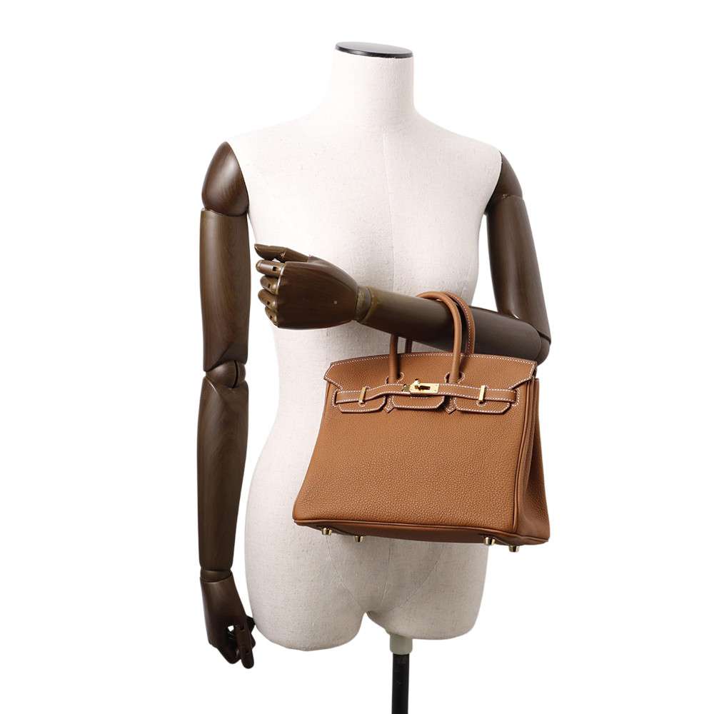 HERMES Birkin Gold Togo Leather Size 25