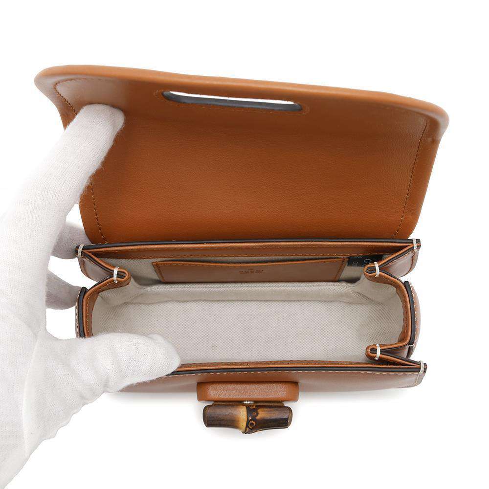 GUCCI Bamboo belt bag Brown681137 Leather