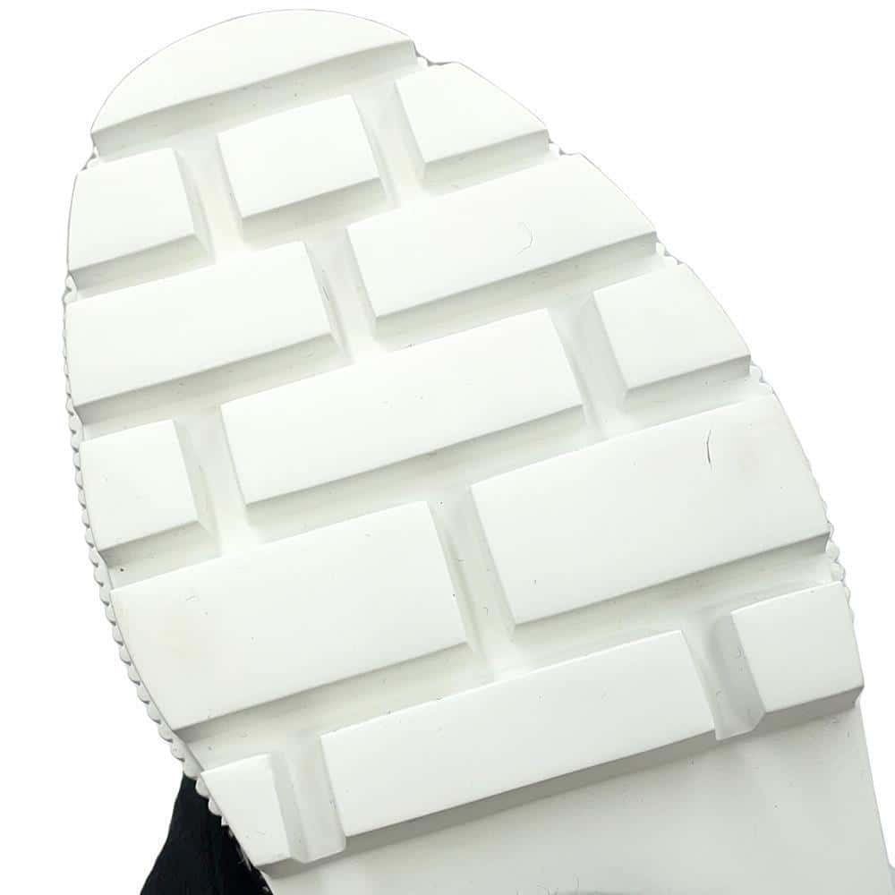 HERMES Short Boots Fresh BandanaPattern White/BlackH241173Z Calf Leather Quilted Parachute Fabric Rubber Size 37