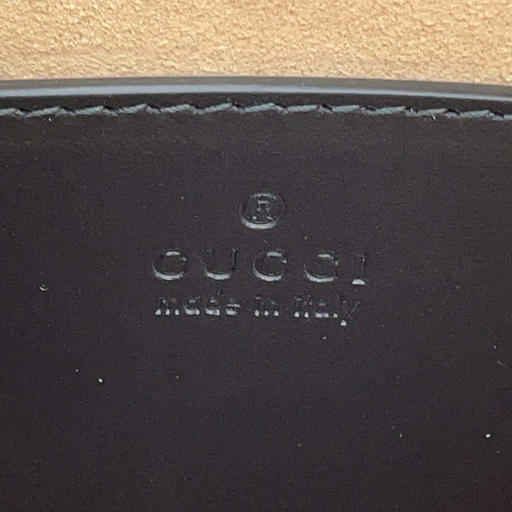 GUCCI Interlocking G Heart Shoulder Bag Black751628 Leather