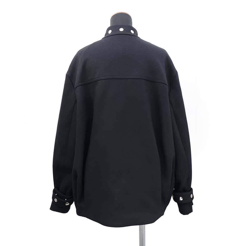 GUCCI Bomber jacket with button detail Size 40 Black712880 Wool 100%