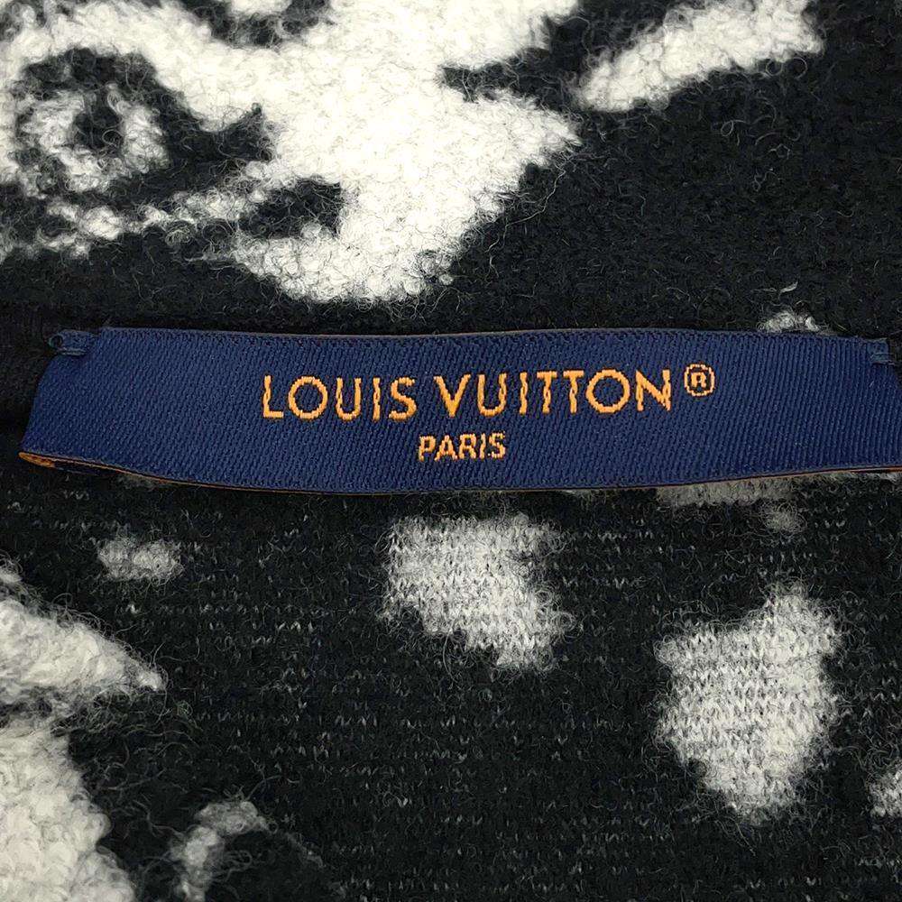 LOUIS VUITTON LV Comic Book Lacquer Jacket Size M White/Black1AB5DO Wool 90% Nylon10%