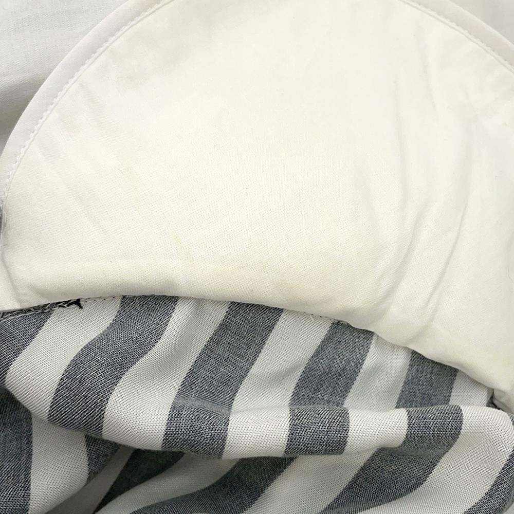 LOUIS VUITTON Lightning Stripe Ribbed Epaulate Shirt Size 38 White/Black Lyocell82% Cashmere16% Silk2%