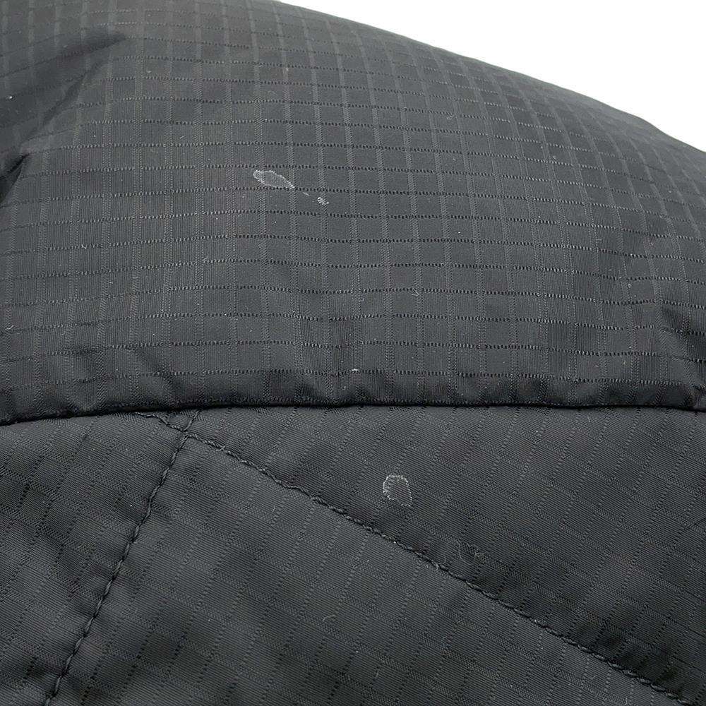 LOUIS VUITTON Short pillow puffer wrap coat Size 38 Black/Brown1AA8YC Nylon100% Leather