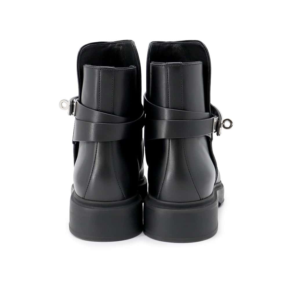 HERMES Veo Boots Black Leather Size 39