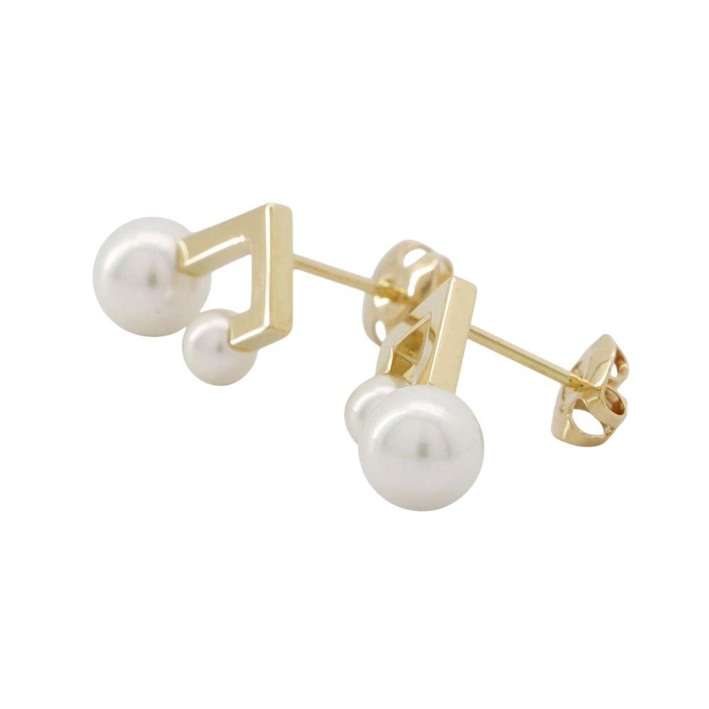 TASAKI Balance Note EarringsE-3980 18K Yellow Gold