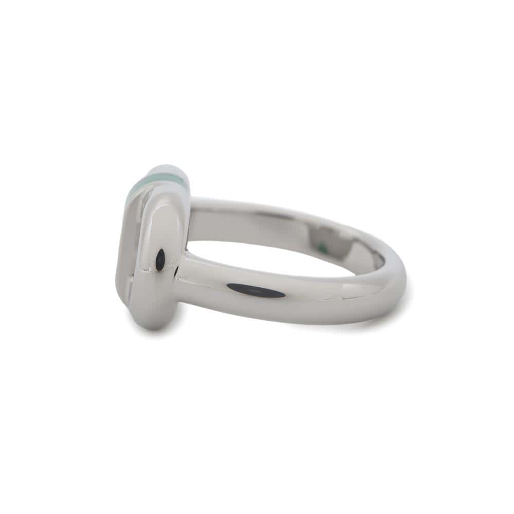 HERMES Mayon Ring Size T60 Malachite Metal Lacquer