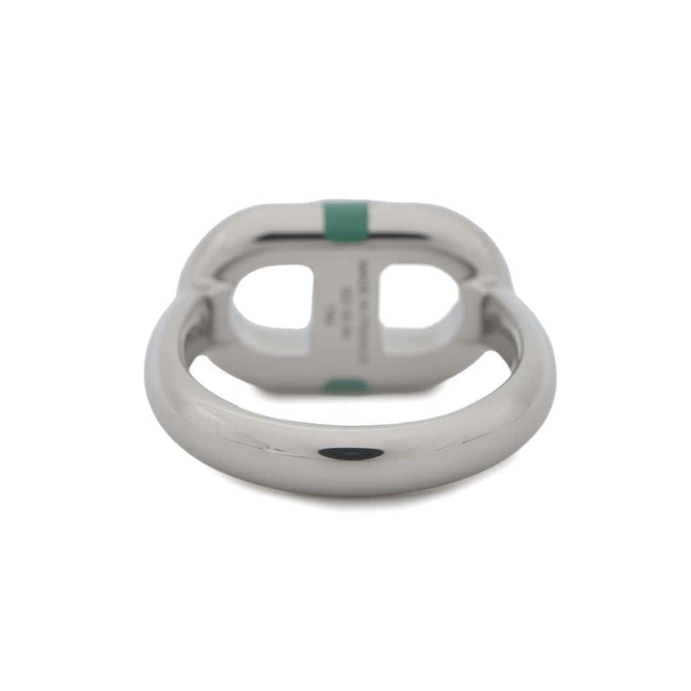 HERMES Mayon Ring Size T60 Malachite Metal Lacquer