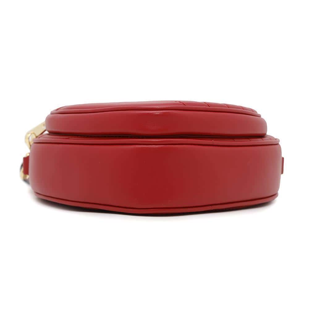 GUCCI Interlocking G Heart Shape Shoulder Bag Red751628 Leather