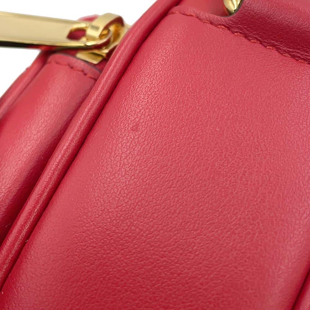 GUCCI Interlocking G Heart Shape Shoulder Bag Red751628 Leather