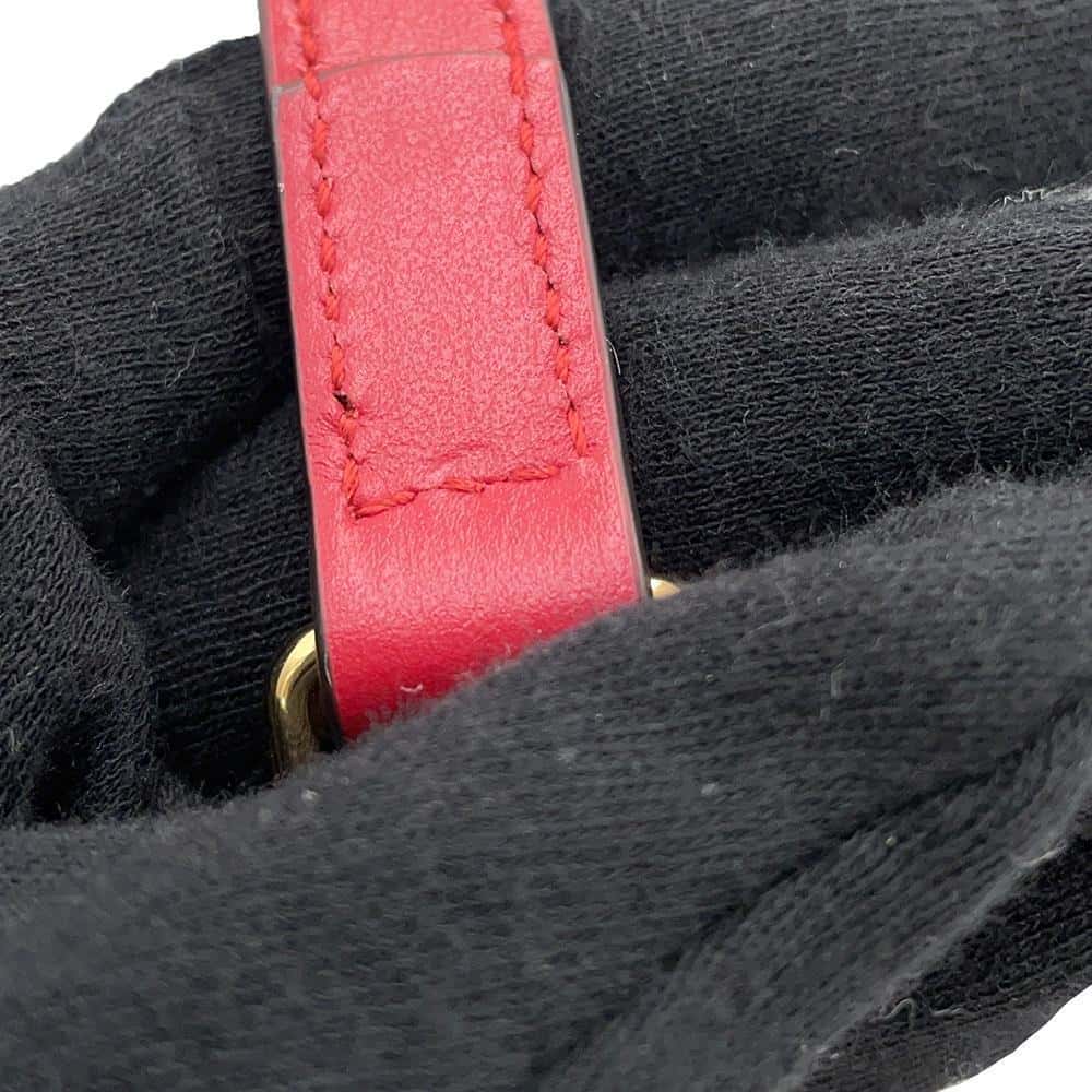 GUCCI Interlocking G Heart Shape Shoulder Bag Red751628 Leather