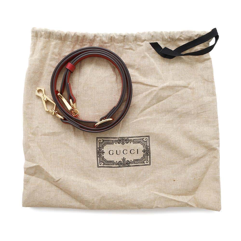 GUCCI Interlocking G Heart Shape Shoulder Bag Red751628 Leather
