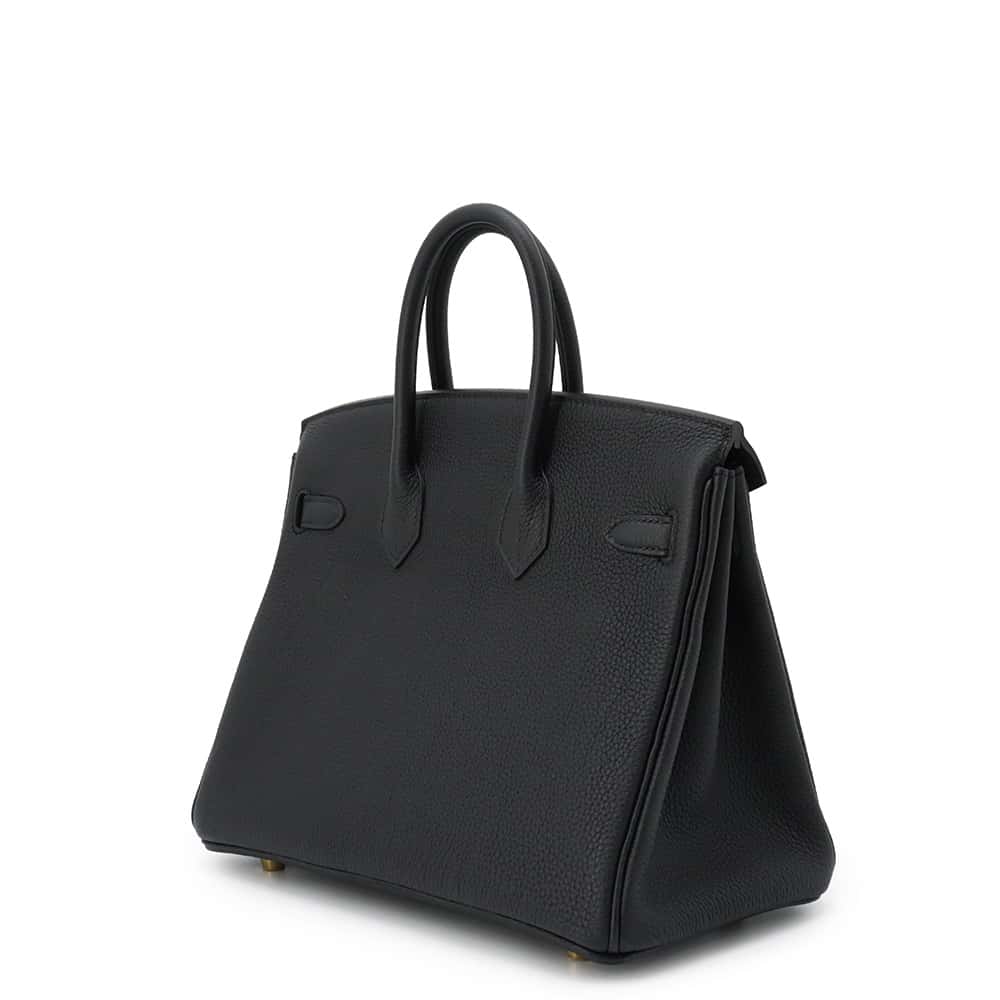 HERMES Birkin Black Togo Leather Size 25