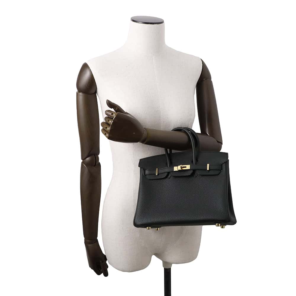 HERMES Birkin Black Togo Leather Size 25