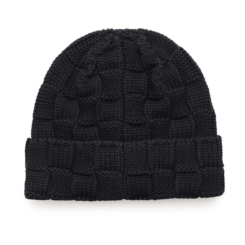 LOUIS VUITTON Beanie Damier Heritage Snug Size S BlackM92739 Wool 100%