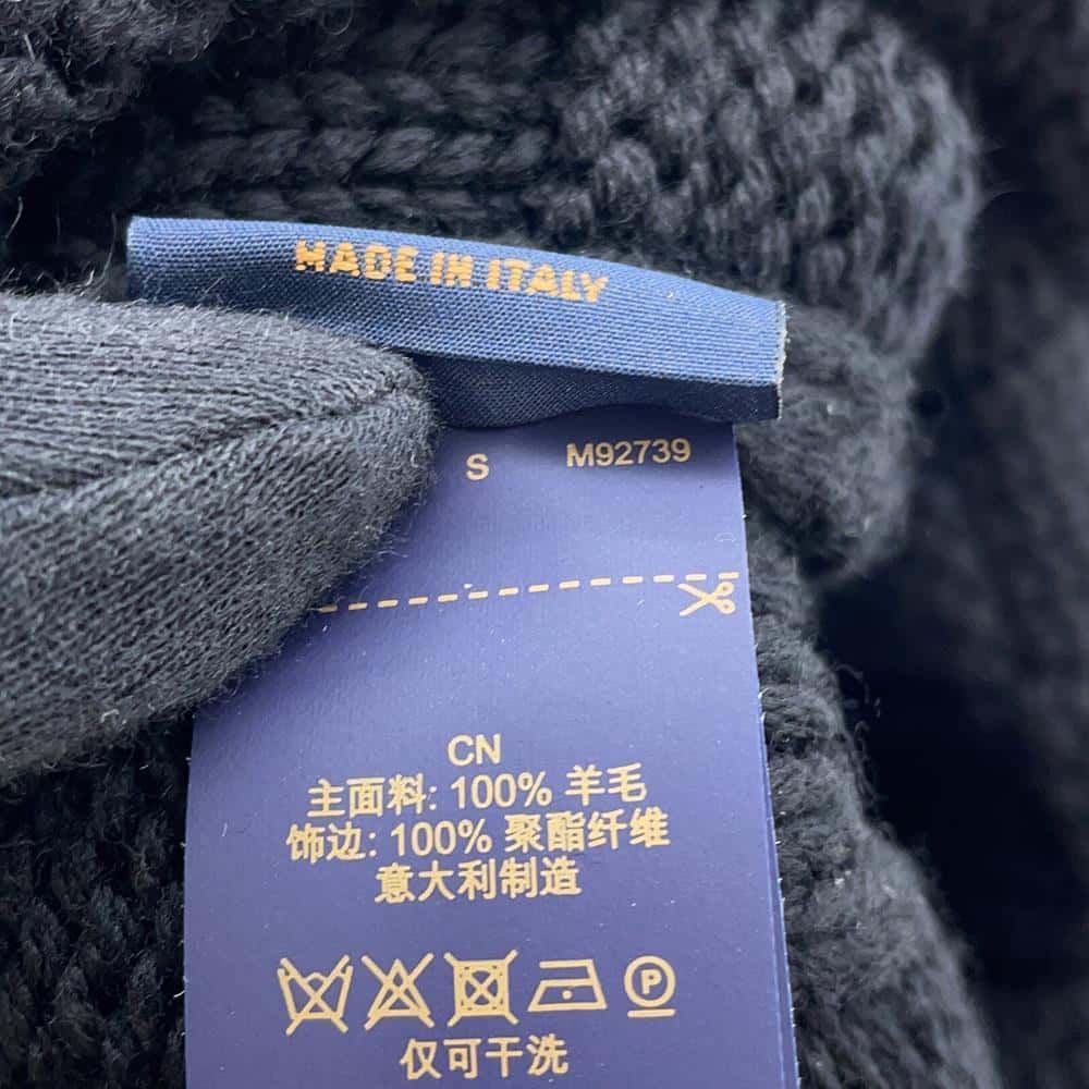 LOUIS VUITTON Beanie Damier Heritage Snug Size S BlackM92739 Wool 100%