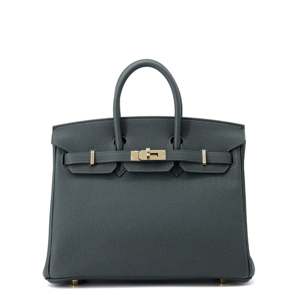 HERMES Birkin Vert Mangrove Togo Leather Size 25