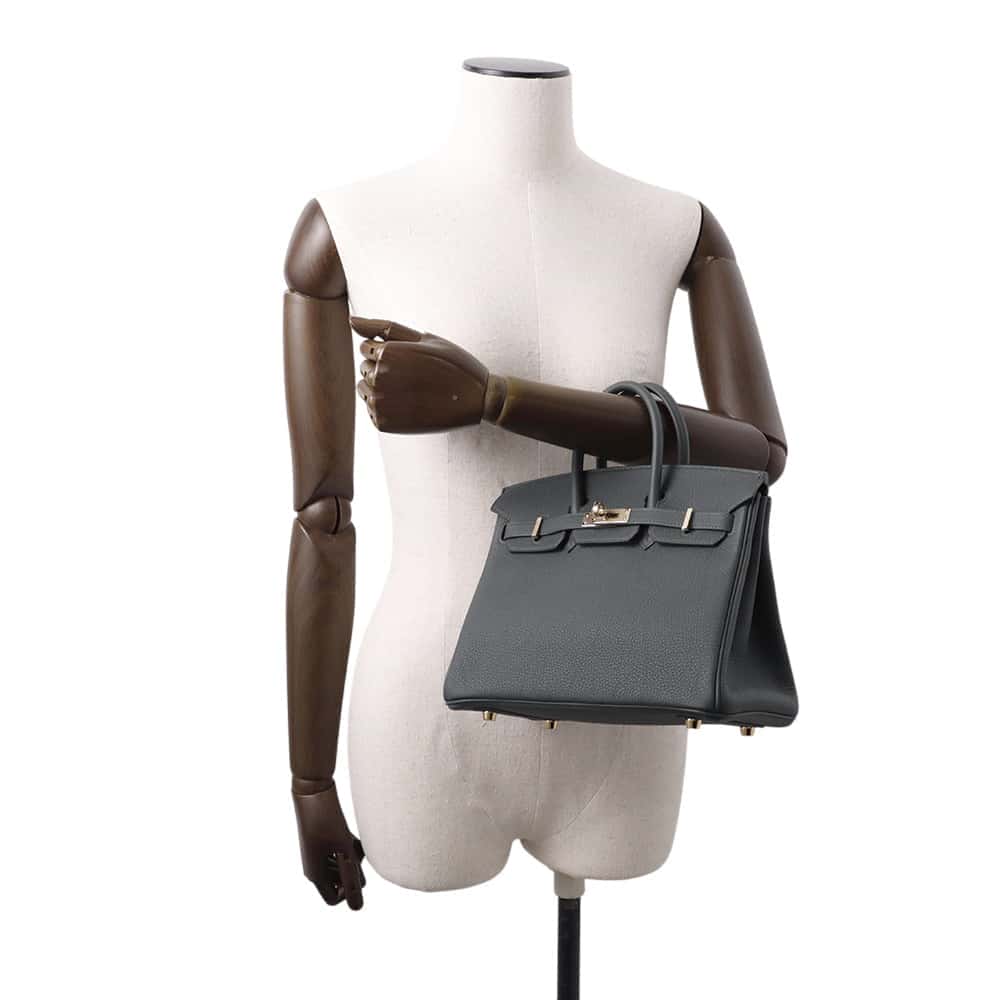HERMES Birkin Vert Mangrove Togo Leather Size 25