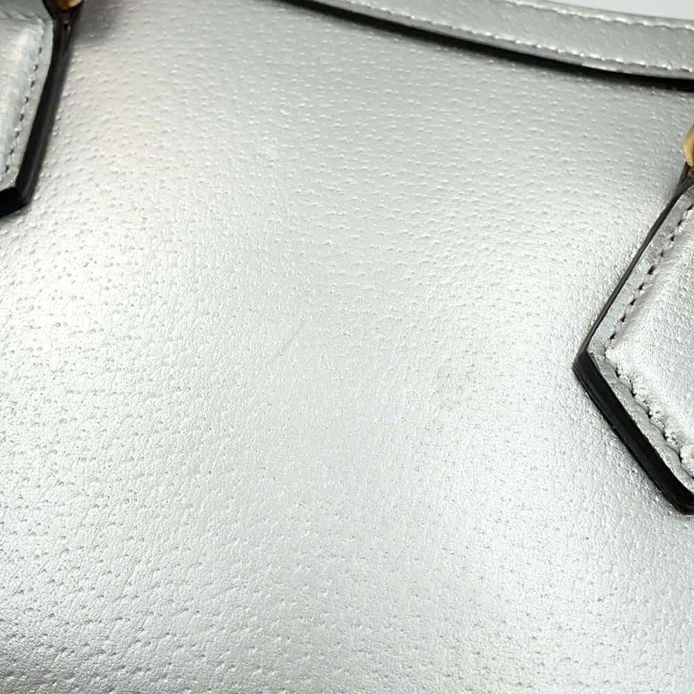 GUCCI Bamboo Diana Shoulder Silver702732 Leather Size Mini