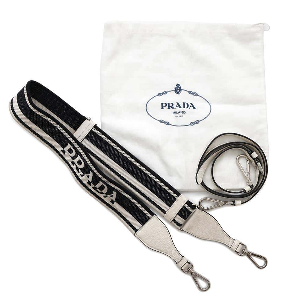 PRADA Shoulder Bag White1BH191 Leather