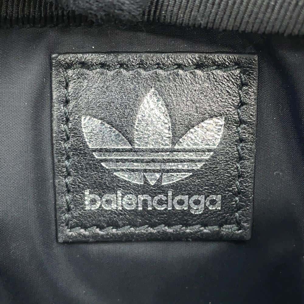 BALENCIAGA Adidas collaboration Shoulder Black/Blue725437 Nylon Canvas