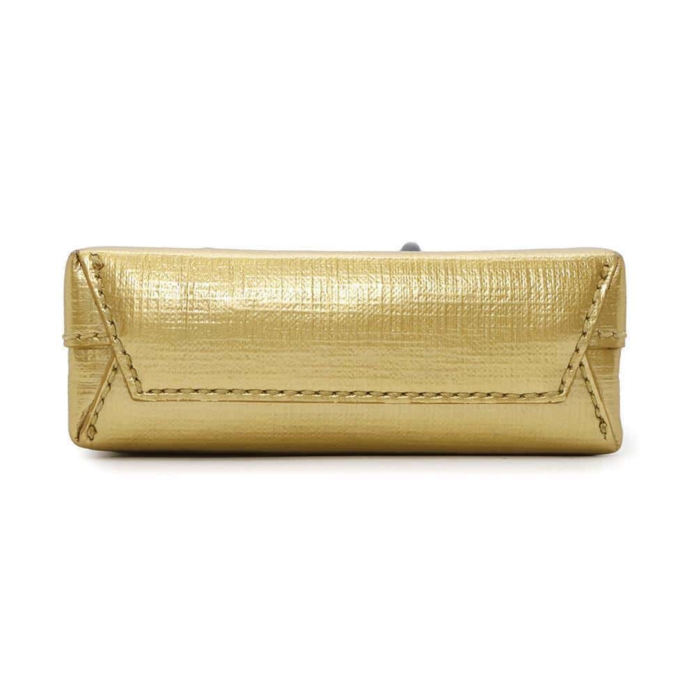 BALENCIAGA Shopping phone holder Gold593826 Leather