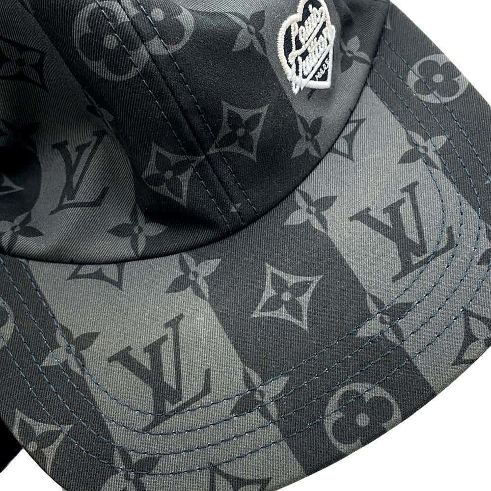 LOUIS VUITTON LV MADE Stripe NIGOCollaboration Cap Size L GrayMP3259 Cotton100%