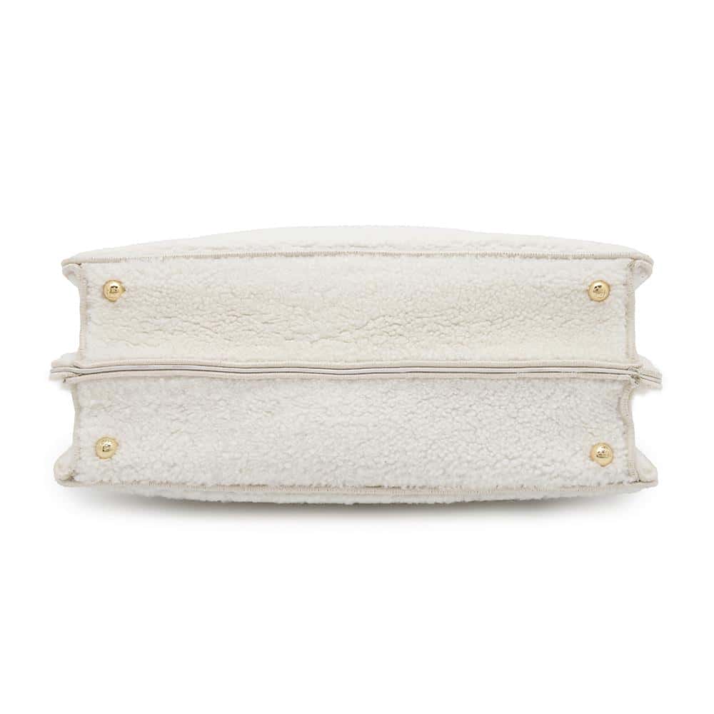 FENDI Peekaboo Icy You White8BN321 Mouton Size Medium