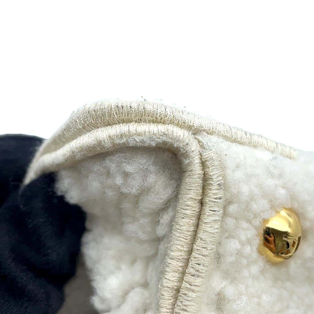 FENDI Peekaboo Icy You White8BN321 Mouton Size Medium