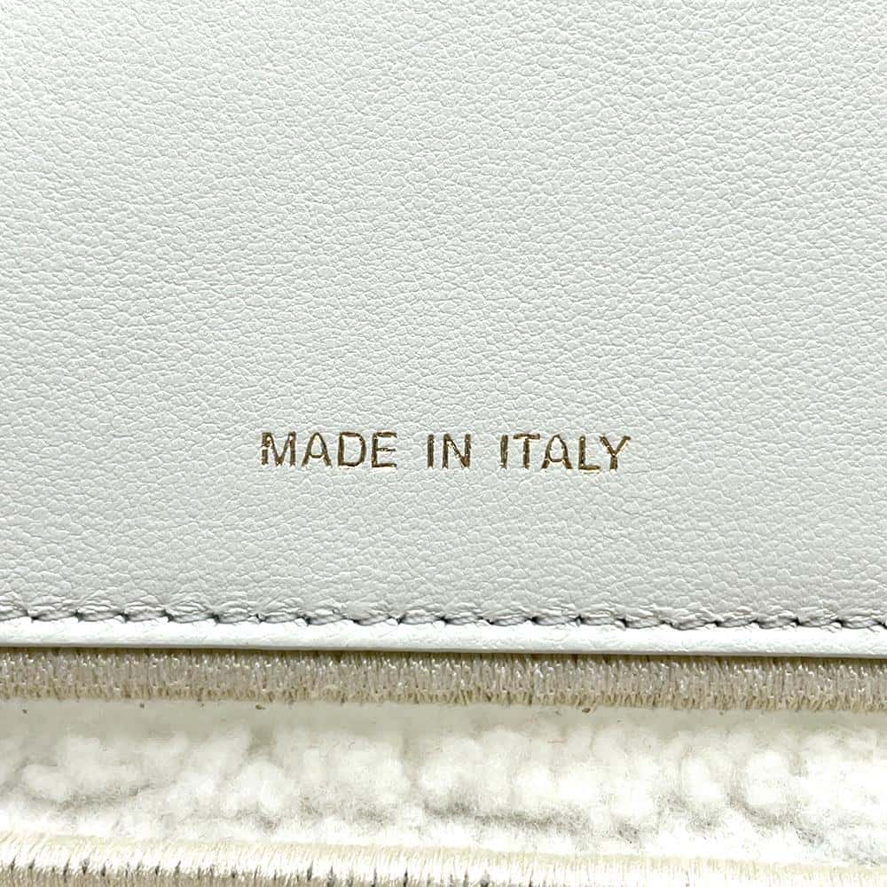 FENDI Peekaboo Icy You White8BN321 Mouton Size Medium