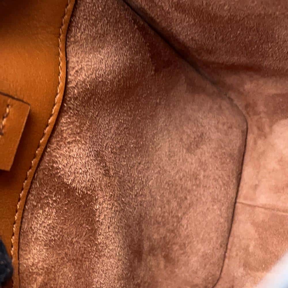Valentino Garavani V-sling 2WAY Shoulder Brown Mouton Leather