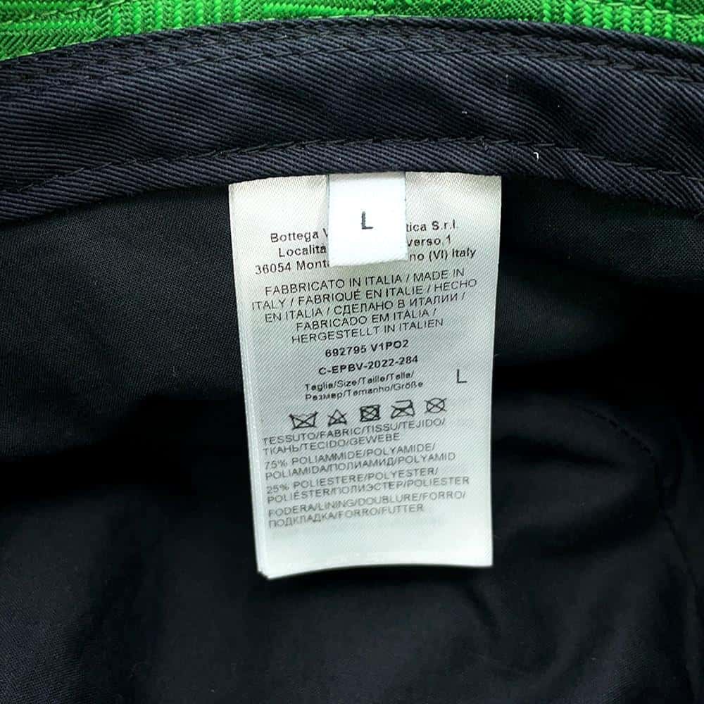 Bottega Veneta INTRECCIATOPattern bucket hat Size L Green692795 Nylon75% Polyester25%